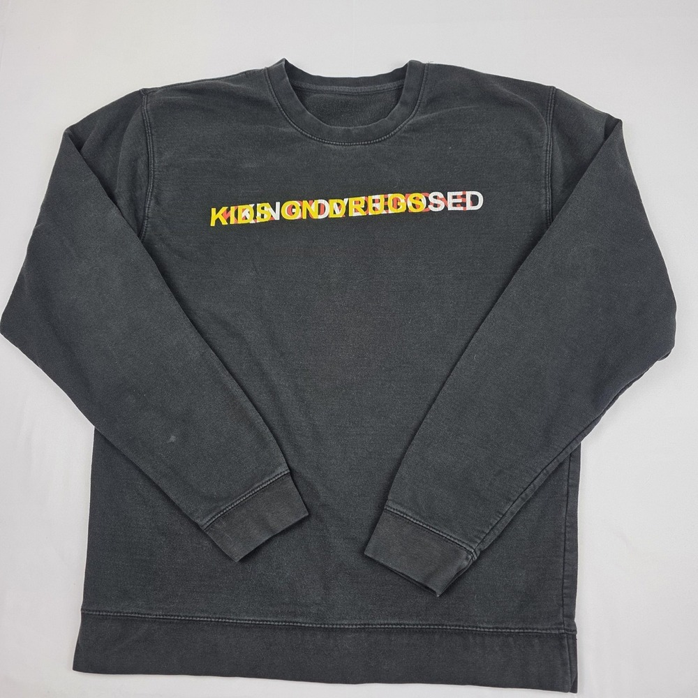 J. Cole KOD Tour Sweatshirt Mens Large Black Kids On Drugs Fleece Pullover